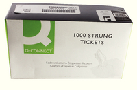 Q-Connect Strung Ticket 70x44mm White Pk 1000 KF01622