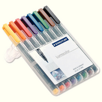 Staedtler Lumocolor Medium Tip Water Soluble Pen Wallet of 8 315-WP8