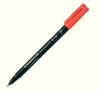 Staedtler Lumocolor Fine Tip Permanent Pen Red 318-2