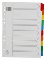 A4 Mylar Divider 10-Part White With Multi-Colour Tabs WX01526
