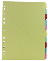 A4 Manilla Divider 10-Part Multi-Colour WX26082