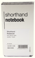 Spiral Shorthand Notebook 80 Leaf WX31003 ( Buy Individually or Pack of 10)